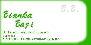 bianka baji business card